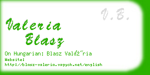 valeria blasz business card